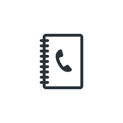 Phone book vector icon