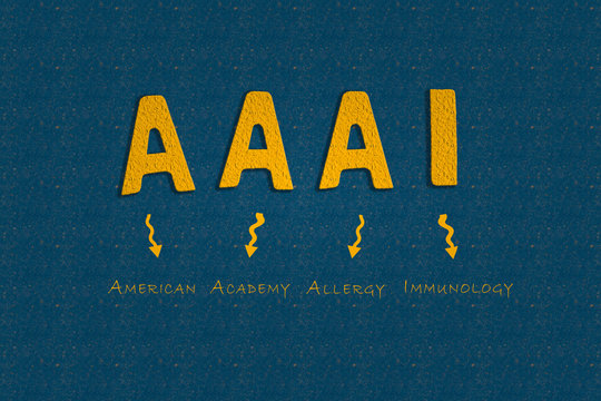 Abbreviation AAAI American Academy of Allergy and Immunology written on a blue background