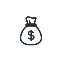 Money bag vector icon