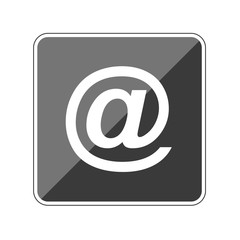 App Button schwarz reflektierend at @ Zeichen