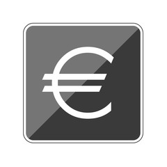 App Button schwarz reflektierend Euro € Zeichen