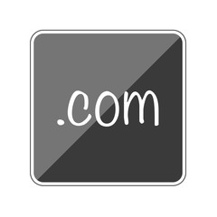 App Button schwarz reflektierend .com Domain