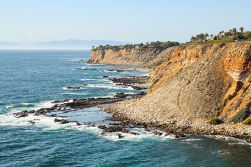 View of seashore cliff in Ranchos Palos Verdes