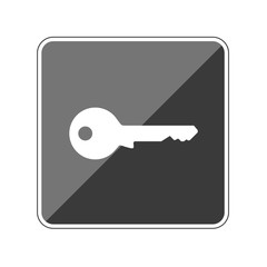 App Button schwarz reflektierend Schlüssel Haustür