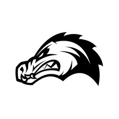 Furious alligator head sport mono vector logo concept isolated on white background. Professional team predator badge modern design.
Premium quality wild animal t-shirt tee print illustration.