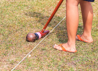 Woodball sport that originated in Korea