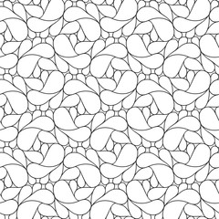 Abstract linear seamless pattern on white background