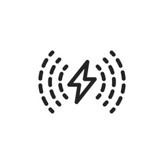Wireless charging vector icon