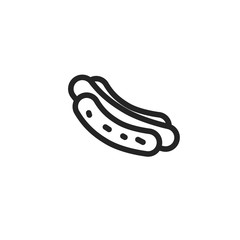 Hot dog vector icon