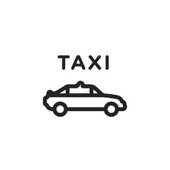 Obraz premium Taxi car vector icon, driver symbol. Modern, simple flat vector illustration for web site or mobile app