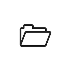 Folder vector icon, file symbol. Modern, simple flat vector illustration for web site or mobile app
