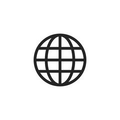World vector icon, globe symbol. Modern, simple flat vector illustration for web site or mobile app