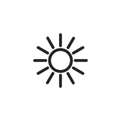 Sun vector icon, summer hot symbol. Modern, simple flat vector illustration for web site or mobile app