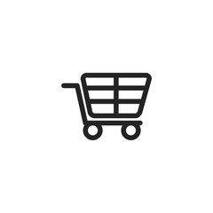 Shopping cart vector icon, basket symbol. Modern, simple flat vector illustration for web site or mobile app