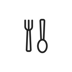 Fork and spoon vector icon, kitchen symbol. Modern, simple flat vector illustration for web site or mobile app