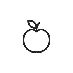 Apple vector icon, fruit symbol. Modern, simple flat vector illustration for web site or mobile app