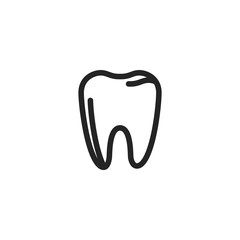 Tooth vector icon, dentist symbol. Modern, simple flat vector illustration for web site or mobile app