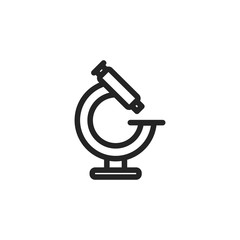 Microscope vector icon, micro symbol. Modern, simple flat vector illustration for web site or mobile app