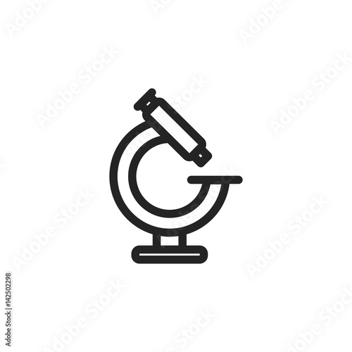 "Microscope vector icon, micro symbol. Modern, simple flat vector