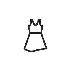 Dress vector icon, woman fashion symbol. Modern, simple flat vector illustration for web site or mobile app
