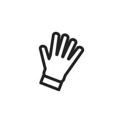 Obraz premium Gloves vector icon, hand symbol. Modern, simple flat vector illustration for web site or mobile app