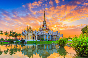 Wat Non Kum in Nakhon Ratchasima province of Thailand. They are public domain or treasure of Buddhism, no restrict in copy or use - obrazy, fototapety, plakaty