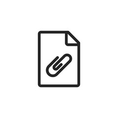 Attachment vector icon, paperclip symbol. Modern, simple flat vector illustration for web site or mobile app