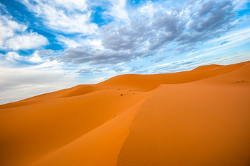 Fototapeta na wymiar Sand dunes of Erg Chebbi, Morocco