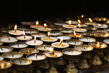 Worship Candle, Buddhist Temple, Sarnath, India