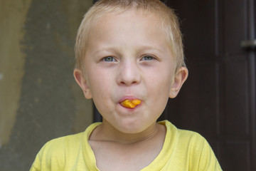 apricot in mouth