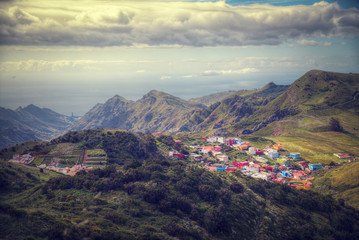 Mountain landscape on tropical island Tenerife