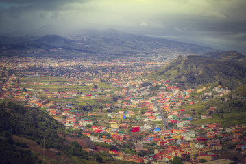 Mountain landscape on tropical island Tenerife