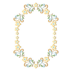 Декоративная рамочка с жёлтыми цветами