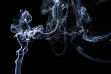 smoke on black background