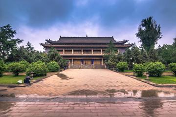 Zhangye, China - August 03, 2014: Buddhist temple in Zhangye, China