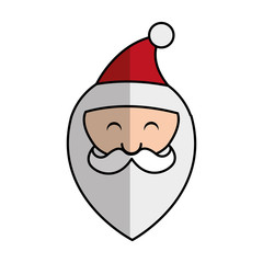 cute santa claus character head vector illustration design