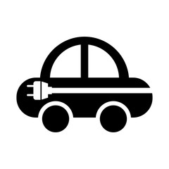 car with energy plug vector illustration design