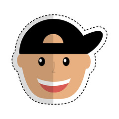 young man avatar character vector illustration design