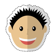 young man avatar character vector illustration design