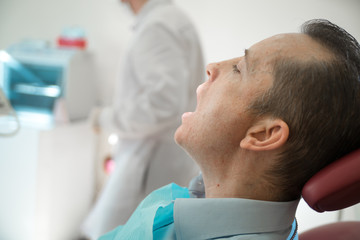 Fototapeta premium Man in the dental office