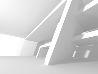 White Architecture Construction Modern Interior Background