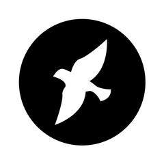 bird silhouette isolated icon vector illustration design
