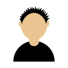 young man avatar character vector illustration design