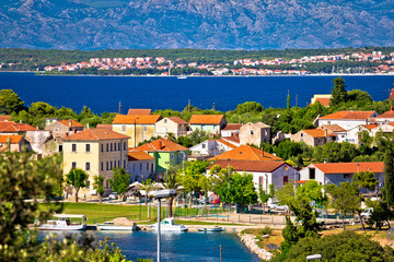 Fototapeta na wymiar Sutomscica village and Zadar channel view