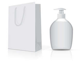 jar with liquid soap for your logo and design