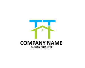 Twin T Letter House Logo