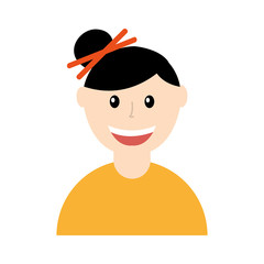 cute woman avatar character vector illustration design