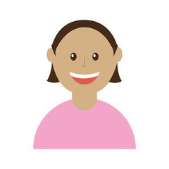 cute woman avatar character vector illustration design