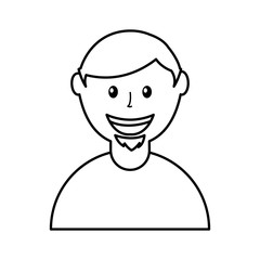 man avatar character icon vector illustration design