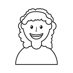 cute woman avatar character vector illustration design
